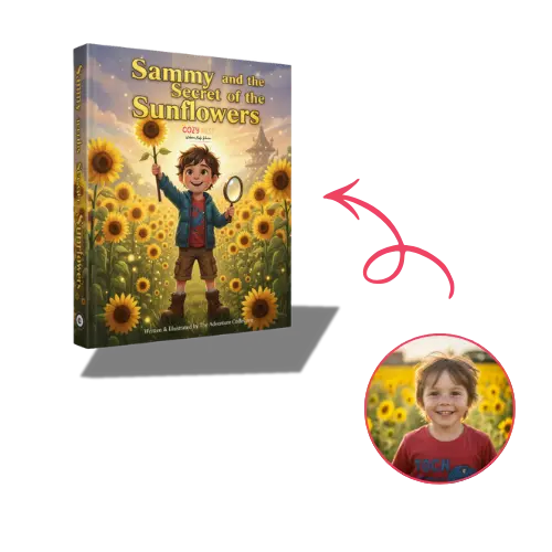 Example of a child illustrated into a storybook